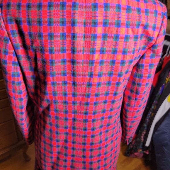 VINTAGE 70'S PENDELTON MCDUFF TARTEN PLAID WOOL PLEATED SKIRT SUIT - Picture 8 of 14